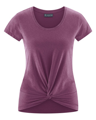 HempAge Hanf Yoga Shirt - Farbe purple aus Hanf und Bio-Baumwolle